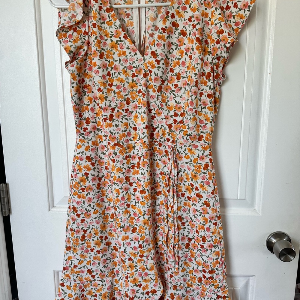 LOFT Multicolor Floral Mini Dress